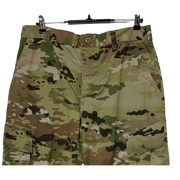 Army Combat‎ Pants Medium Short Green Brown 35x30 OCP Camo Ripstop Insect Guard - Picture 5 of 10